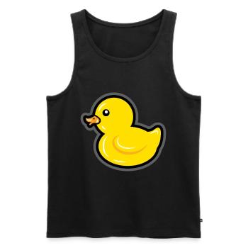 Quitscheente gift bathing duck - Men's Premium Organic Tank Top - black - Front - AI Model Male 178 light (178cm)