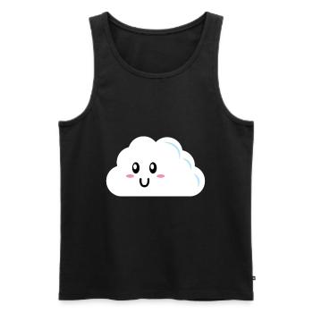 Cadeau de nuages - Débardeur bio Premium Homme - noir - Devant - Michal (187cm)