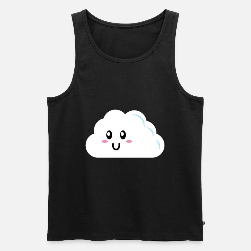 Wolken Geschenk - Männer Premium Bio Tank Top - Schwarz