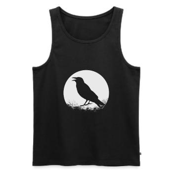 Crow gift bird - Men's Premium Organic Tank Top - black - Front - Michal (187cm)