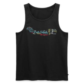 Ponta Delgada São Miguel Azores - Men's Premium Organic Tank Top - black - Front - AI Model Male 178 light (178cm)