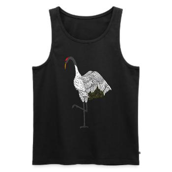 Dearadh Bronntanais Ainmhithe Corónach Dearg - Men's Premium Organic Tank Top - black - Front - AI Model Male 178 light (178cm)