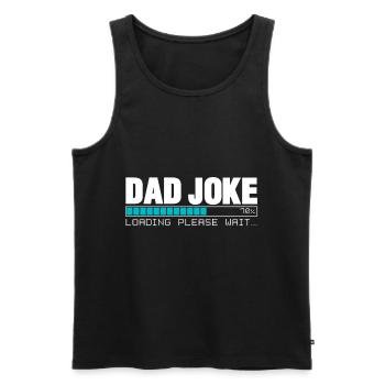 Father jokes gift funny daddy - Men's Premium Organic Tank Top - black - Front - Michal (187cm)
