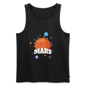 Mars planet gift red planet - Men's Premium Organic Tank Top - black - Front - AI Model Male 178 light (178cm)