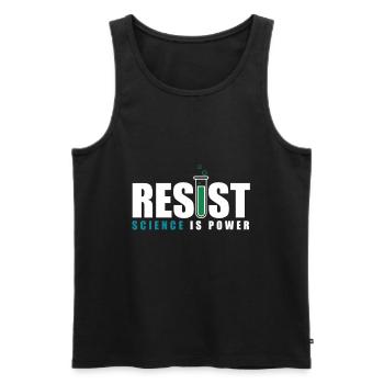 Science Gift Science - Men's Premium Organic Tank Top - black - Front - AI Model Male 178 light (178cm)
