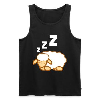 Sheep Gift Wool Fur - Men's Premium Organic Tank Top - black - Front - AI Model Male 178 light (178cm)