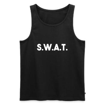 SWAT police officials tactical special forces - Men's Premium Organic Tank Top - black - Front - AI Model Male 178 light (178cm)