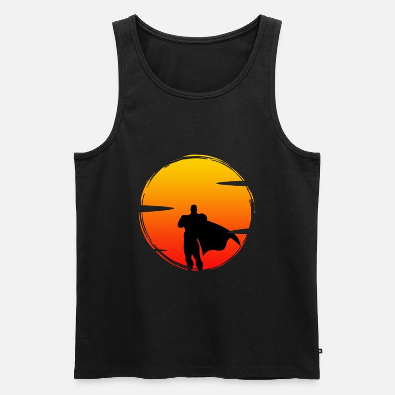 Superheld Superkraft unsichtbar Geschenk - Männer Premium Bio Tank Top - Schwarz