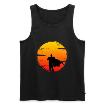 Superhero superhero power flies invisibly - Men's Premium Organic Tank Top - black - Front - AI Model Male 178 light (178cm)