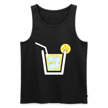 Limonade Geschenk trinken Limo Sommer - Männer Premium Bio Tank Top - Schwarz - Vorne - Michal (187cm)