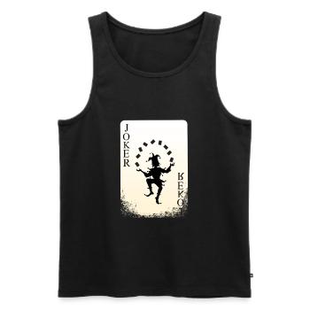 Cards Card Games Gift Skat Romme Mau Mau - Men's Premium Organic Tank Top - black - Front - AI Model Male 178 light (178cm)