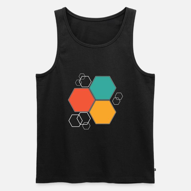 Hexagon Geschenk Sechseck - Männer Premium Bio Tank Top - Schwarz