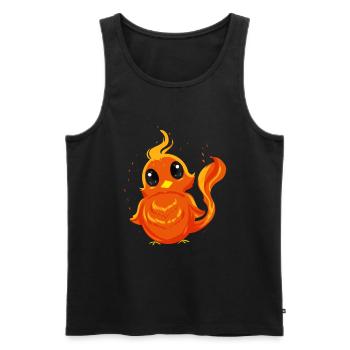 "CUTE PHOENIX" ~ Cute phoenix chick - Men's Premium Organic Tank Top - black - Front - Michal (187cm)