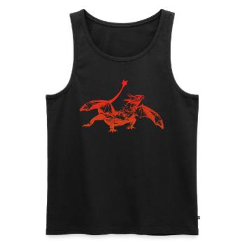 Drache - Männer Premium Bio Tank Top - Schwarz - Vorne - Michal (187cm)