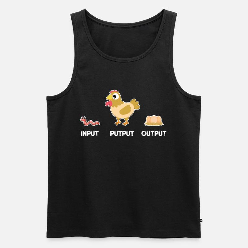 Input Putput Output - Männer Premium Bio Tank Top - Schwarz