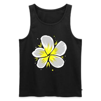 Temple Flower - Men's Premium Organic Tank Top - black - Front - AI Model Male 178 light (178cm)