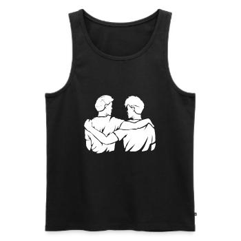Beste Freunde - Männer Premium Bio Tank Top - Schwarz - Vorne - AI Model Male 178 light (178cm)