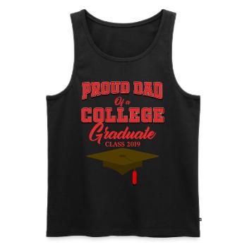 graduation college - Men's Premium Organic Tank Top - black - Front - AI Model Male 178 light (178cm)