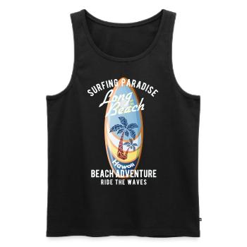 Surfen Surfer Surf Wassersport - Männer Premium Bio Tank Top - Schwarz - Vorne - AI Model Male 178 light (178cm)