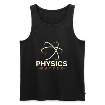 Physics student studying gift Big Bang Big Bang - Men's Premium Organic Tank Top - black - Front - AI Model Male 178 light (178cm)