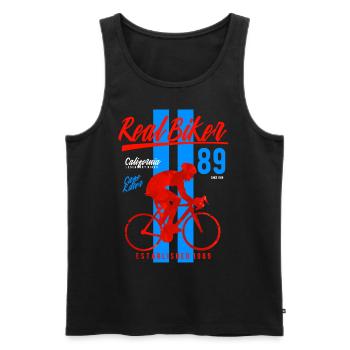 Radfahren - Männer Premium Bio Tank Top - Schwarz - Vorne - Michal (187cm)