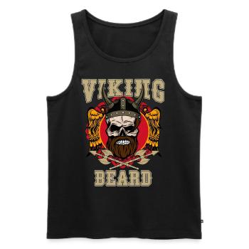 VIKINGS - Männer Premium Bio Tank Top - Schwarz - Vorne - AI Model Male 178 light (178cm)
