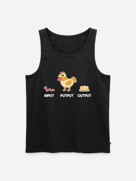 Input Putput Output - Männer Premium Bio Tank Top - Schwarz