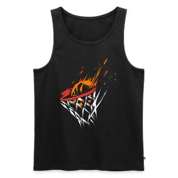 Basket-ball - Débardeur bio Premium Homme - noir - Devant - Michal (187cm)