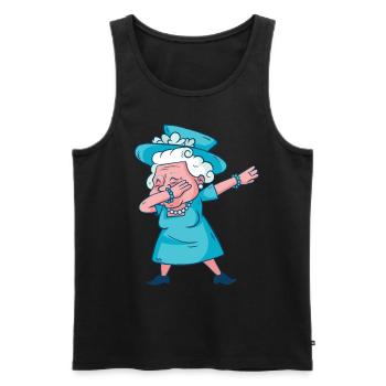 dabbing queen england - Men's Premium Organic Tank Top - black - Front - Michal (187cm)