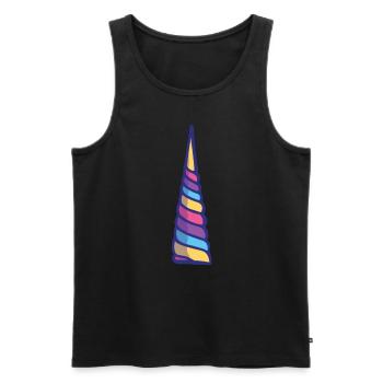 unicorn horn colorful rainbow - Men's Premium Organic Tank Top - black - Front - AI Model Male 178 light (178cm)