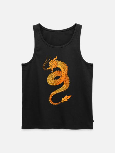 Dragon - Men's Premium Organic Tank Top - black