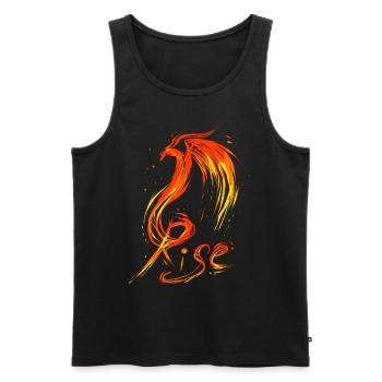 Ascension - Débardeur bio Premium Homme - noir - Devant - Michal (187cm)