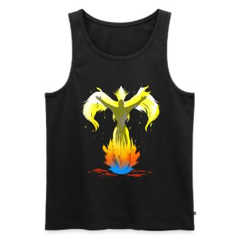 You're like a phoenix. Motivation. - Men's Premium Organic Tank Top - black - Front - AI Model Male 178 light (178cm)