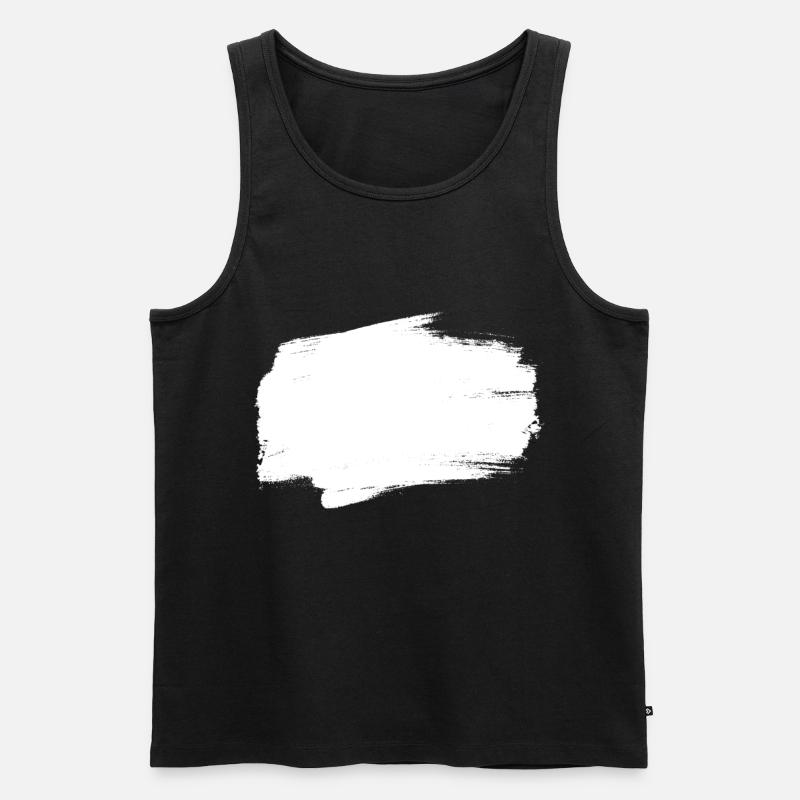 hintergrund weiss gemalt - Männer Premium Bio Tank Top - Schwarz