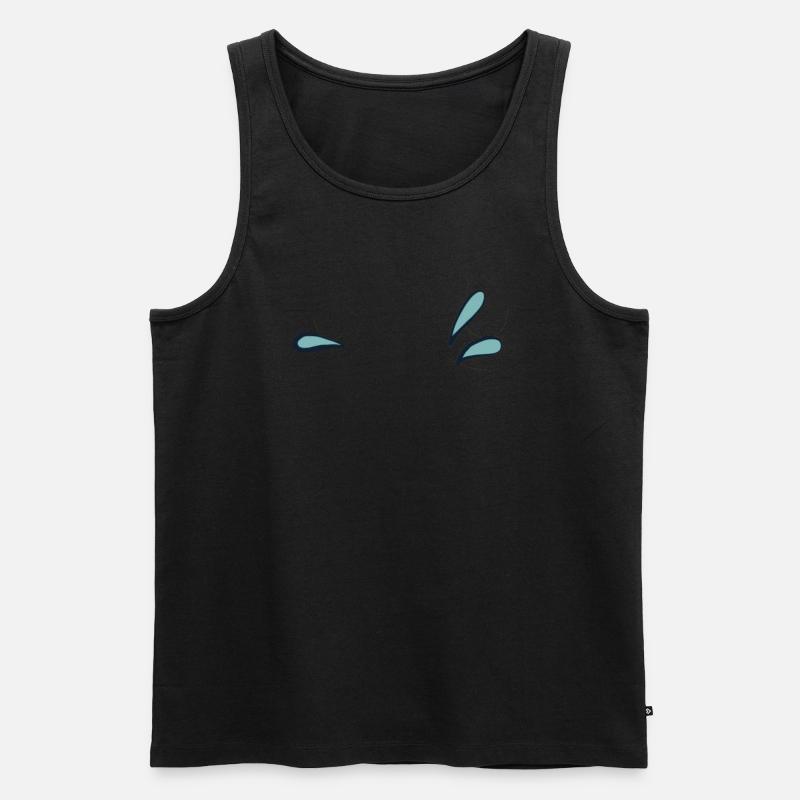 wassertropfen schweisstropfen tropfen - Männer Premium Bio Tank Top - Schwarz