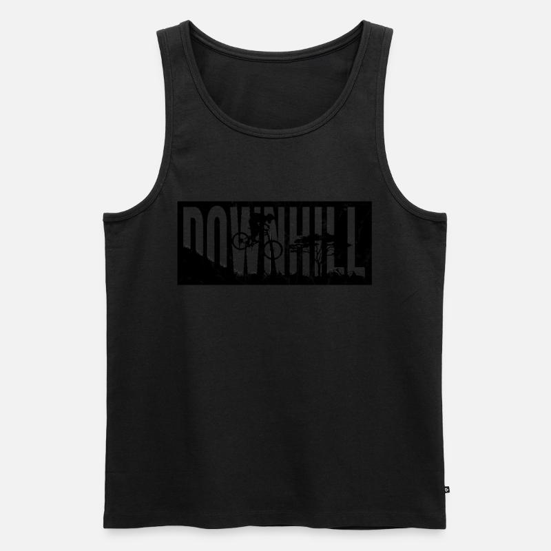 BICYCLE downhill black - Männer Premium Bio Tank Top - undefined