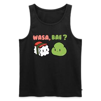 Wasa Bae Sushi Lustig Wasabi Food Lover - Männer Premium Bio Tank Top - Schwarz - Vorne - AI Model Male 178 light (178cm)