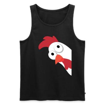 Huhn Hühner Hühnerstall Ei Bunt Henne Hahn - Männer Premium Bio Tank Top - Schwarz - Vorne - Michal (187cm)