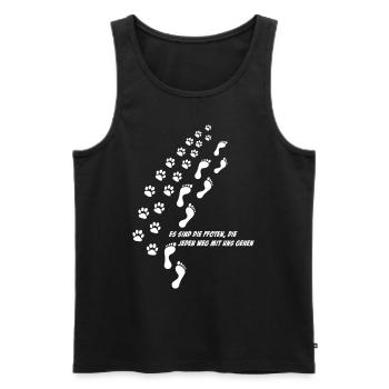 It's the paws that go each way with us - Men's Premium Organic Tank Top - black - Front - AI Model Male 178 light (178cm)