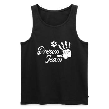 Dream Team Retro Dog Design humain - Débardeur bio Premium Homme - noir - Devant - Michal (187cm)