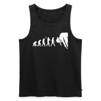 Climbing Bouldering Evolution Mountaineering - Men's Premium Organic Tank Top - black - Front - AI Model Male 178 light (178cm)