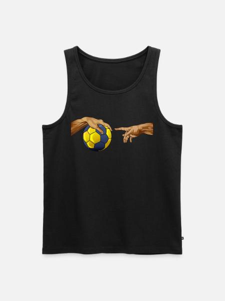 Handbal Michelangelo Handbal - Mannen Premium Bio Tanktop - zwart