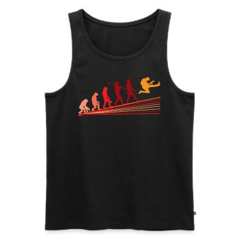 Gitarre Evolution Musik Gitarrenspieler - Männer Premium Bio Tank Top - Schwarz - Vorne - AI Model Male 178 light (178cm)