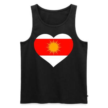 Ezidxan Herz auf der Brust Ezidi Flagge Yezidi - Männer Premium Bio Tank Top - Schwarz - Vorne - AI Model Male 178 light (178cm)