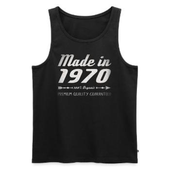 Made In 1970 Birthday Gift 52 Years Retro - Men's Premium Organic Tank Top - black - Front - Michal (187cm)