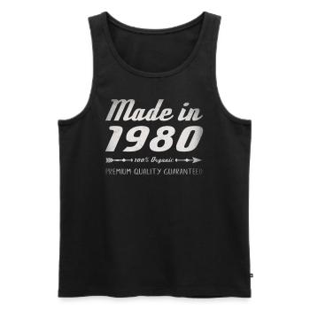 Made In 1980 Birthday Gift 42 Years Retro - Men's Premium Organic Tank Top - black - Front - Michal (187cm)