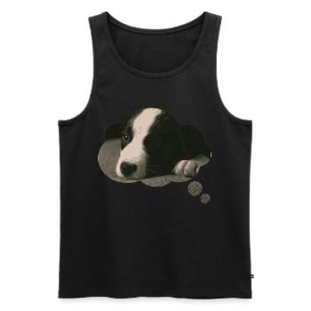 Border Collie Master Dog Lover Dog - Débardeur bio Premium Homme - noir - Devant - Michal (187cm)