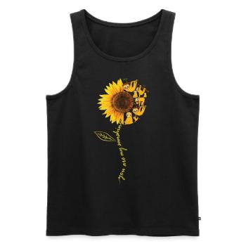 You Are My Sunshine Sunflower Cute Sloths Lovers - Männer Premium Bio Tank Top - Schwarz - Vorne - AI Model Male 178 light (178cm)