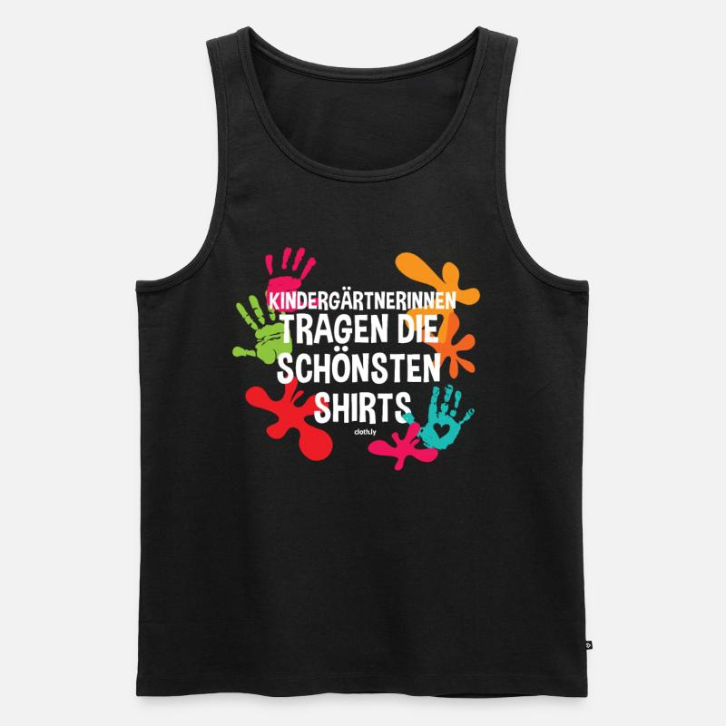Kindergärtnerin Kindergarten Pädagogen - Männer Premium Bio Tank Top - Schwarz