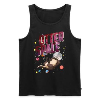 Otter Space Astronaut Otter Funny Animal Lovers - Männer Premium Bio Tank Top - Schwarz - Vorne - AI Model Male 178 light (178cm)